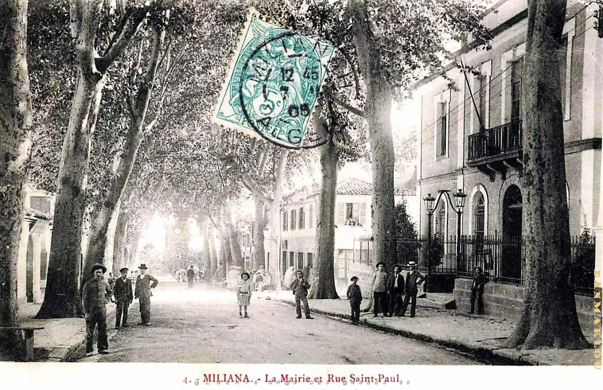 3054- Miliana - Mairie et Rue Saint-Paul - 1905.jpg